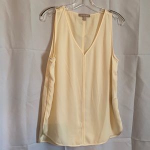Cream sleeveless blouse by Banana Republic, size M